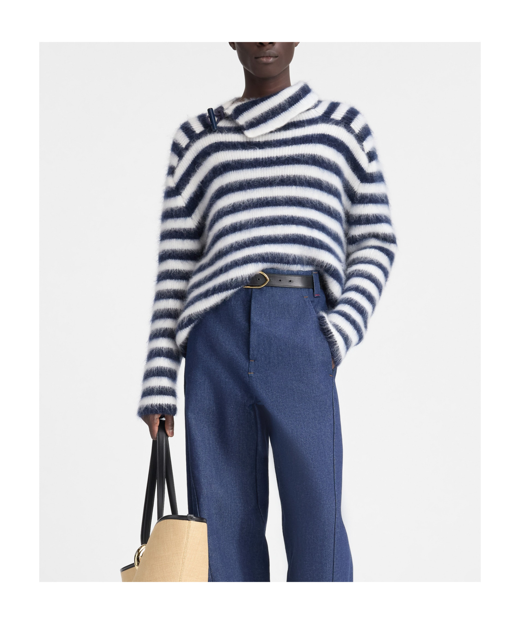 Jacquemus 'marina's Mohair Sweater In Blue