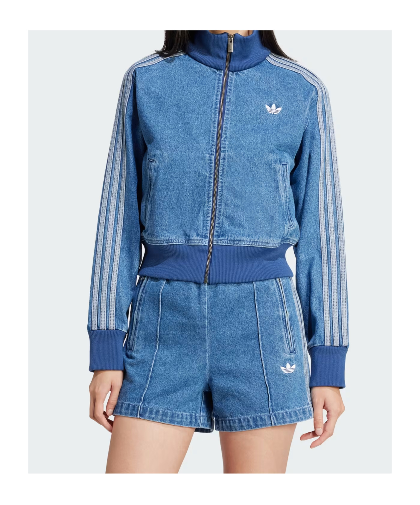 Adidas Originals Adicolor Denim Track Top In Blue