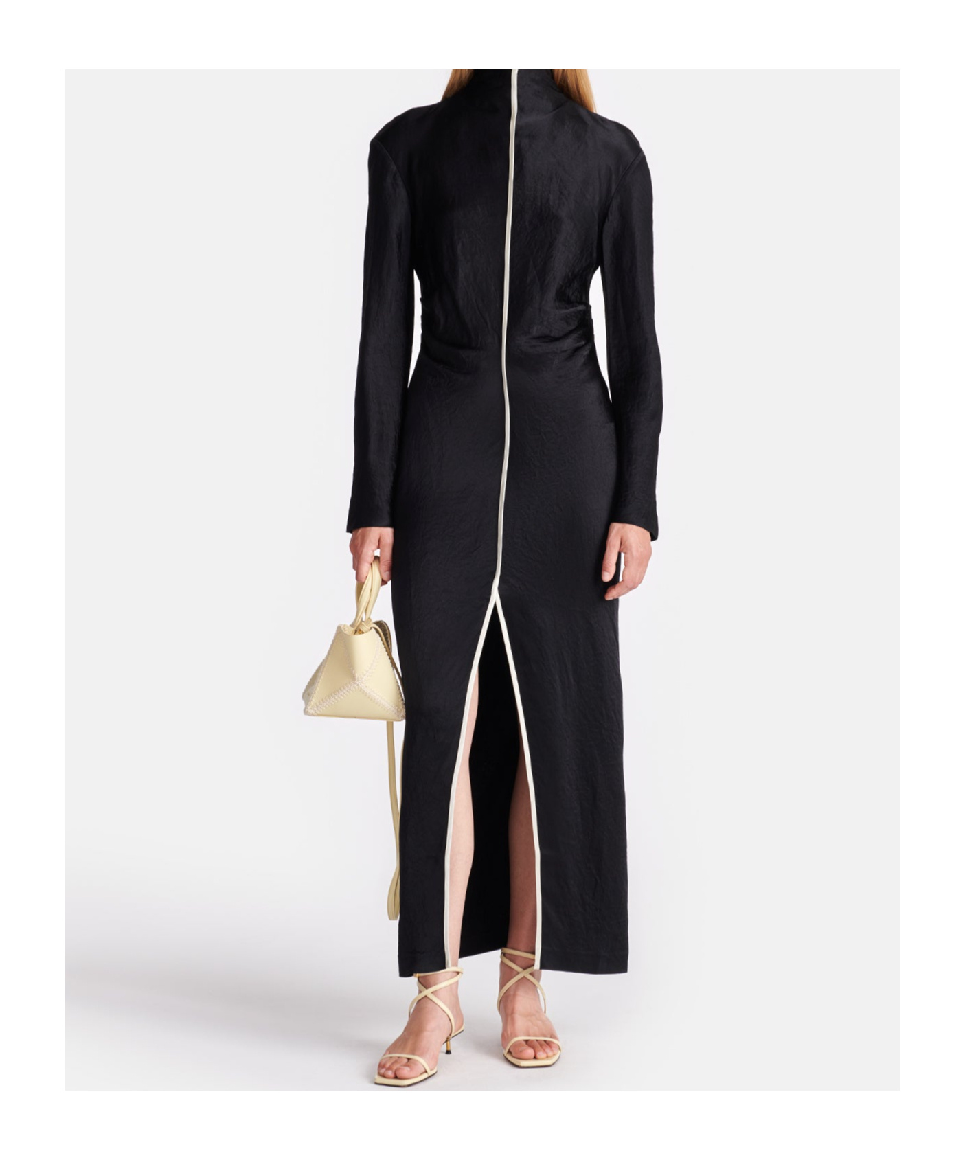 Nanushka Naia Midi Dress In Black