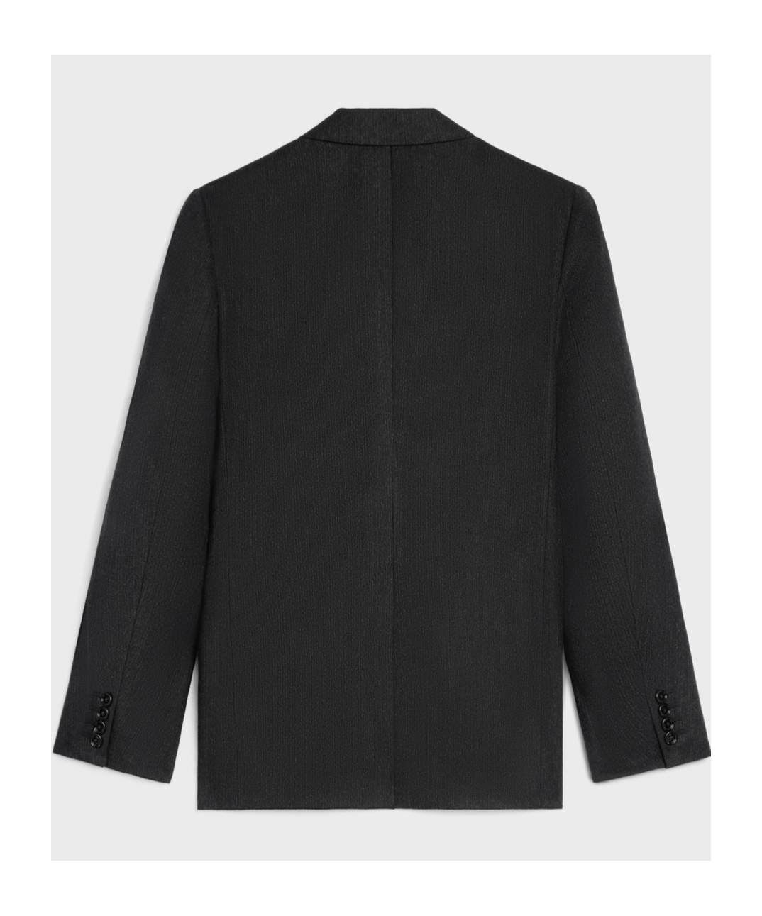 Celine Double-breasted Black Wool Blazer With Tailored Fit In Black