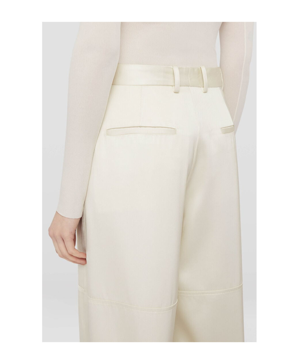 Jil Sander Belt-loop Casual Pants In White