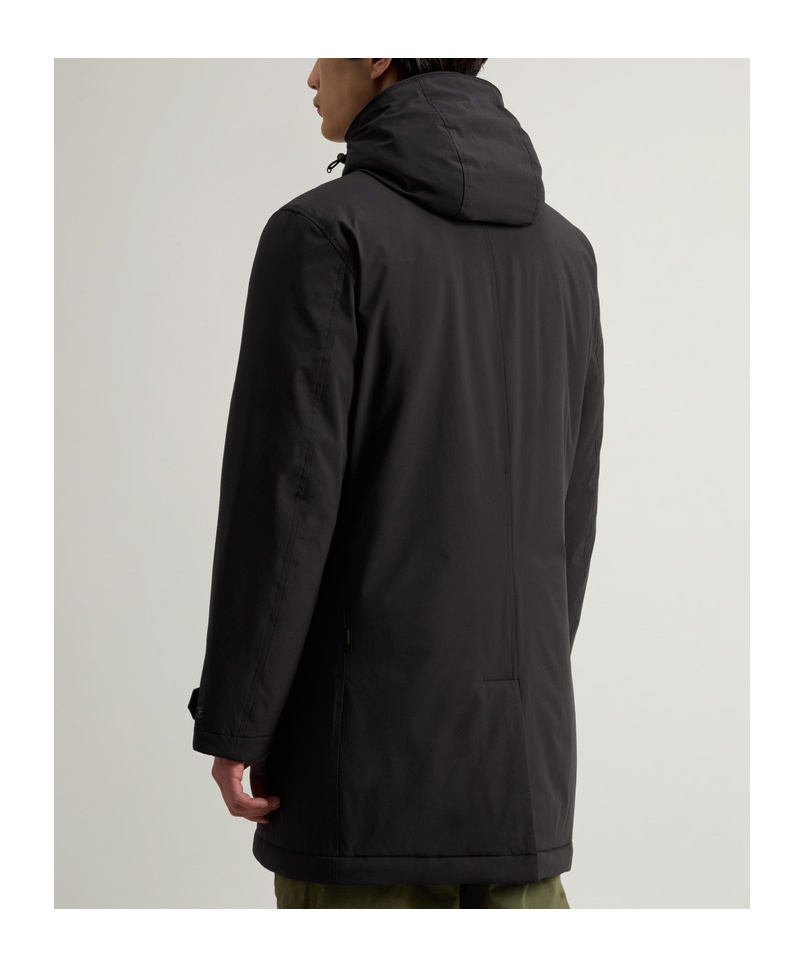 Woolrich Layered Coat In Black