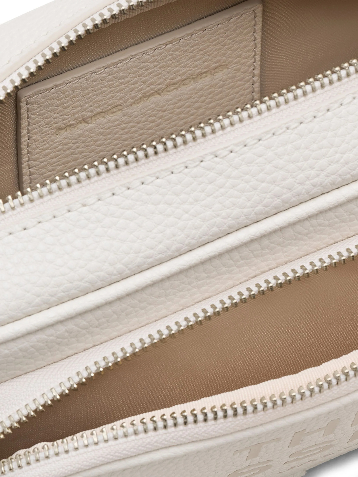 Marc Jacobs Bianco Leather Shoulder Bag With Adjustable Strap In White