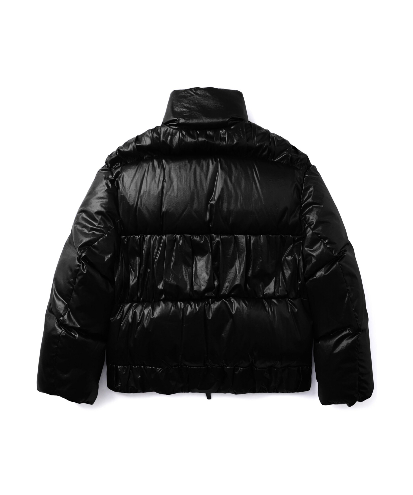 Ader Error High-necked Fluffy Down Jacket In Black