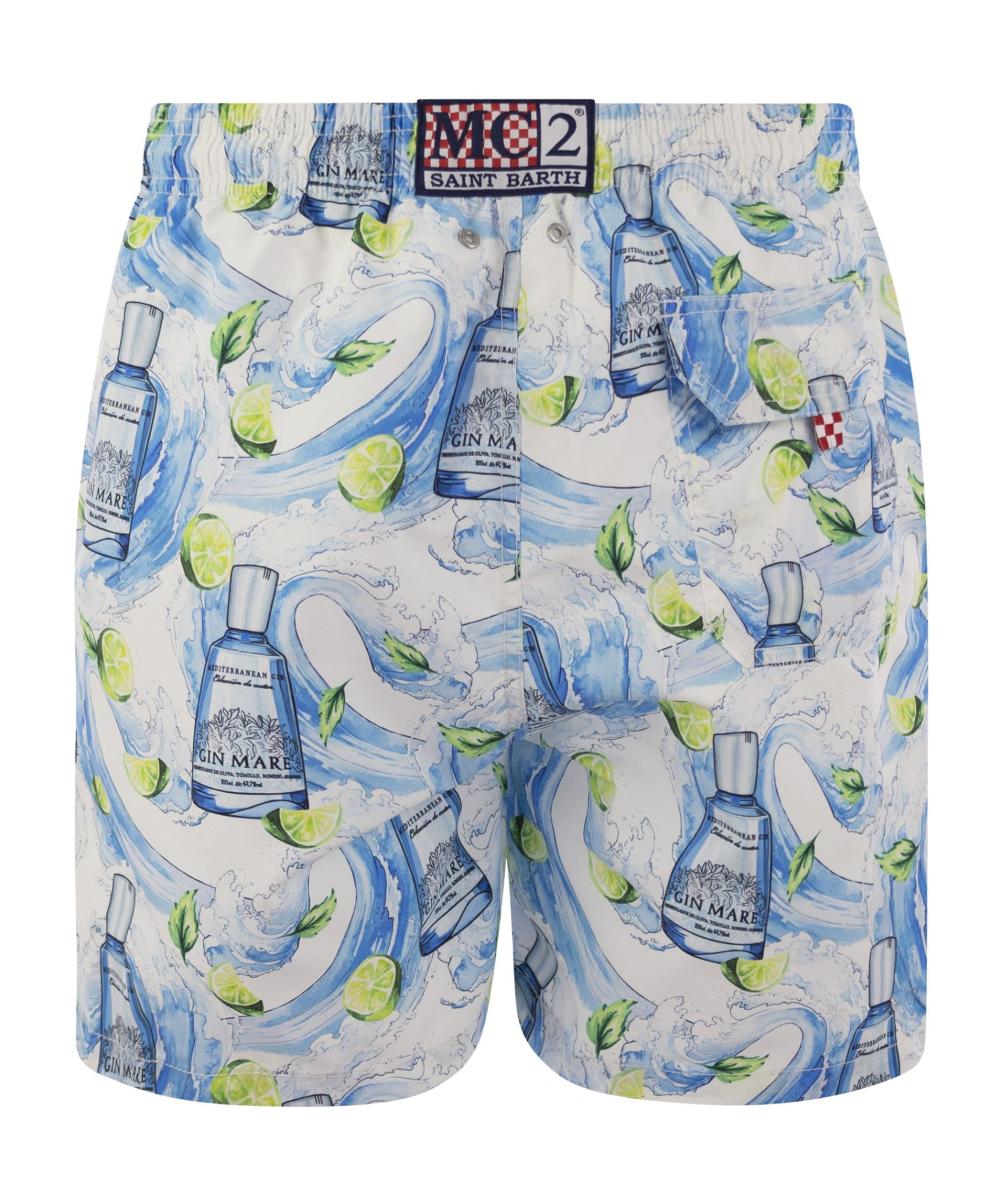 MC2 SAINT BARTH LOGO SWIMMING TRUNKS