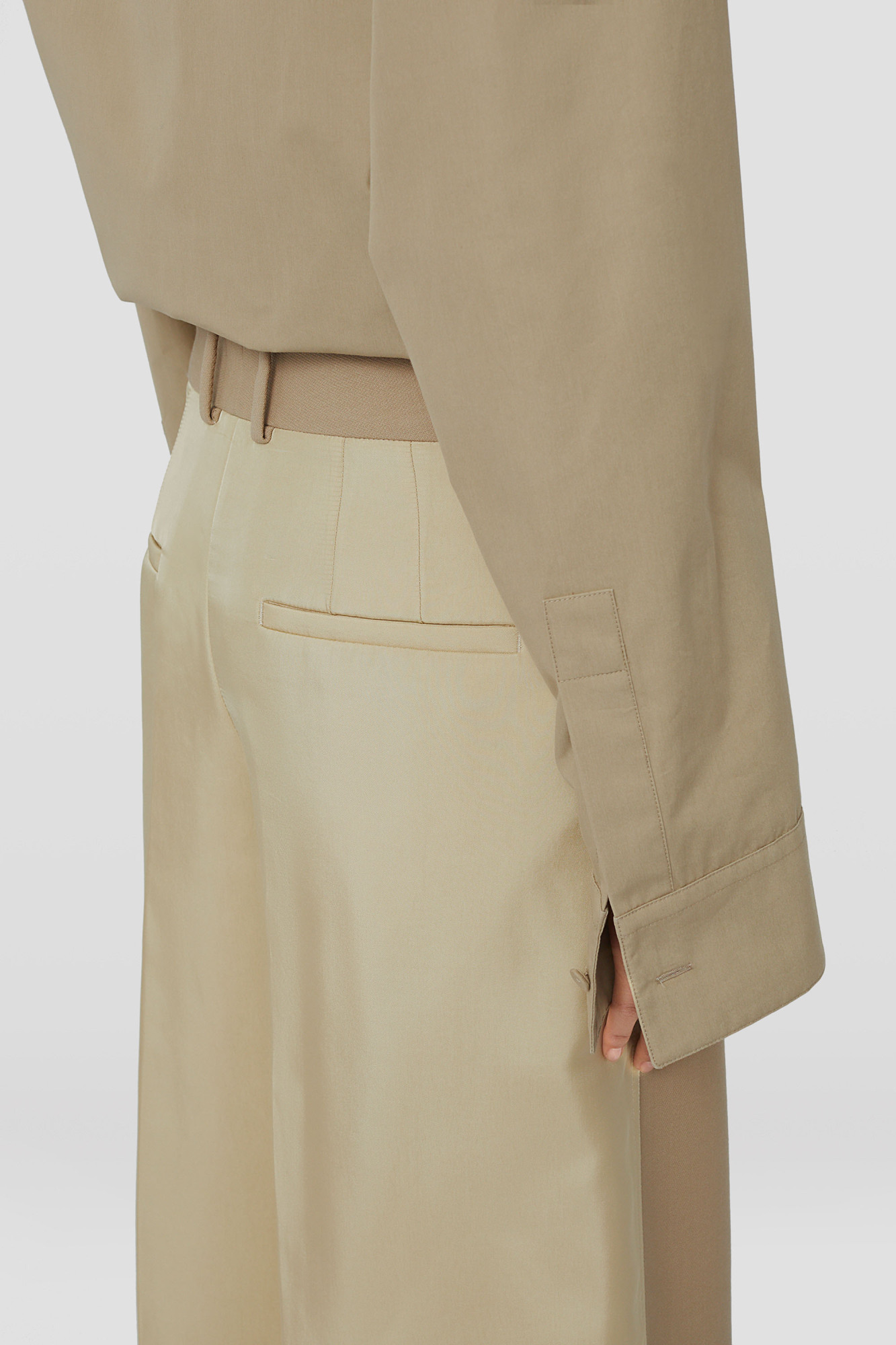 Jil Sander Wool Tailored Bermuda Shorts In Nude
