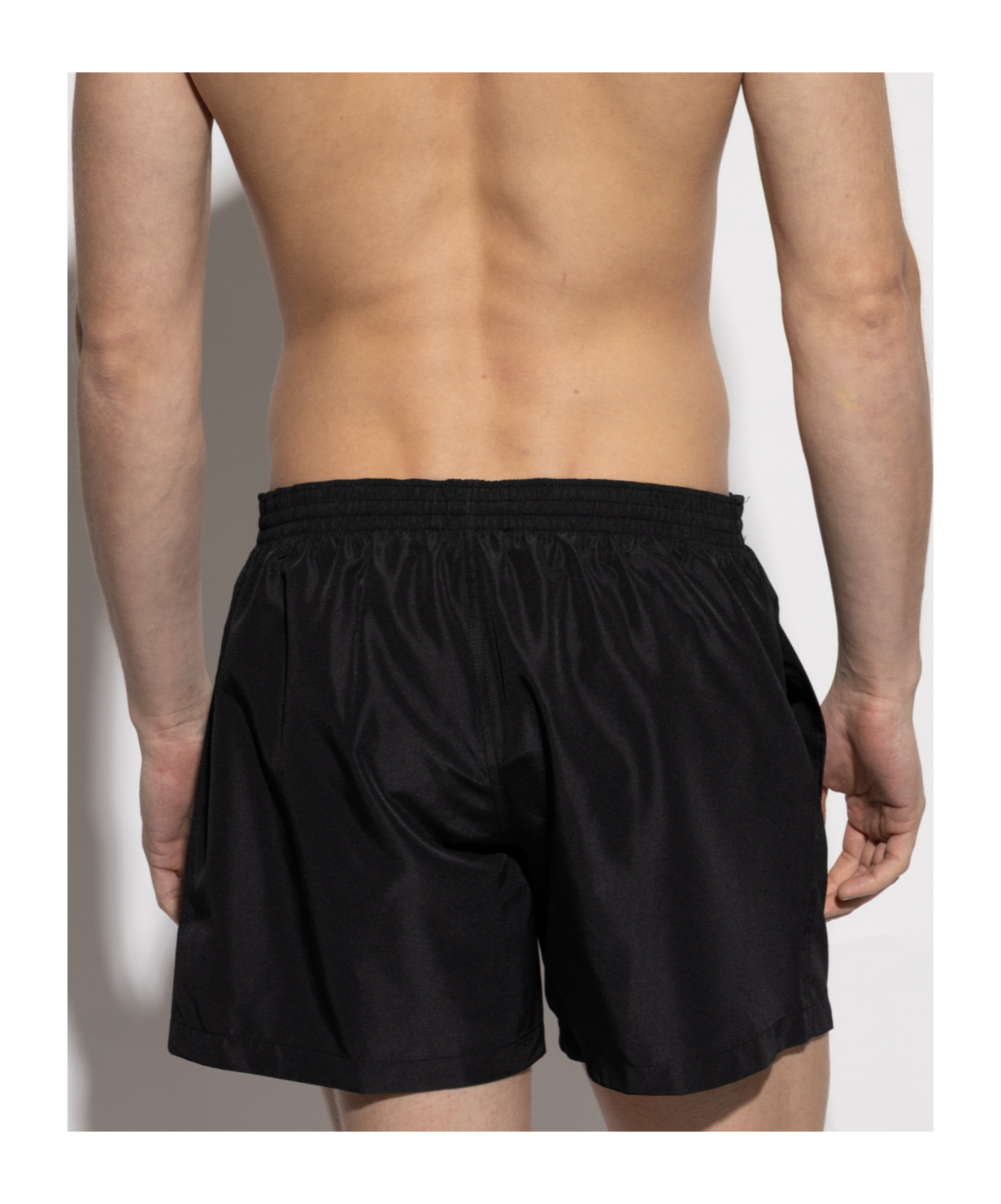 Shop Balmain Logo-appliqué Swim Shorts In Black