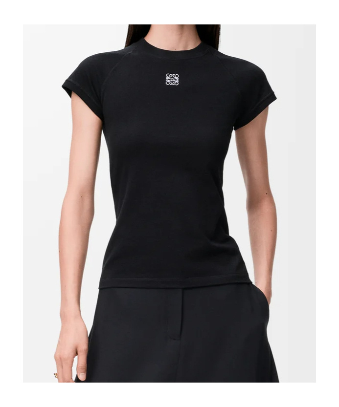 Loewe Small Fit T-shirt In Cotton Blend In Blue