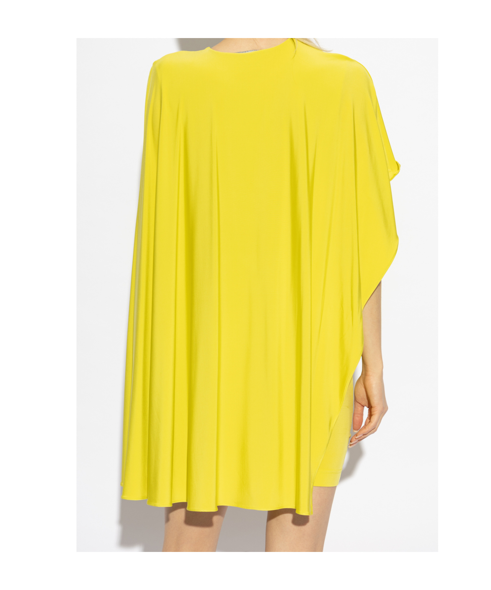 Stella Mccartney Asymmetrical Mini Dress In Yellow