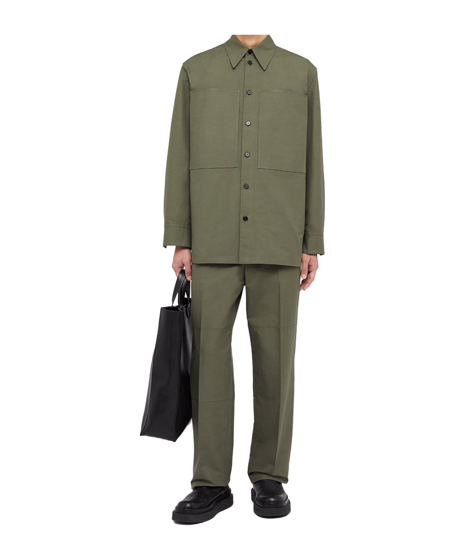 Jil Sander Straight-leg Trousers In Green