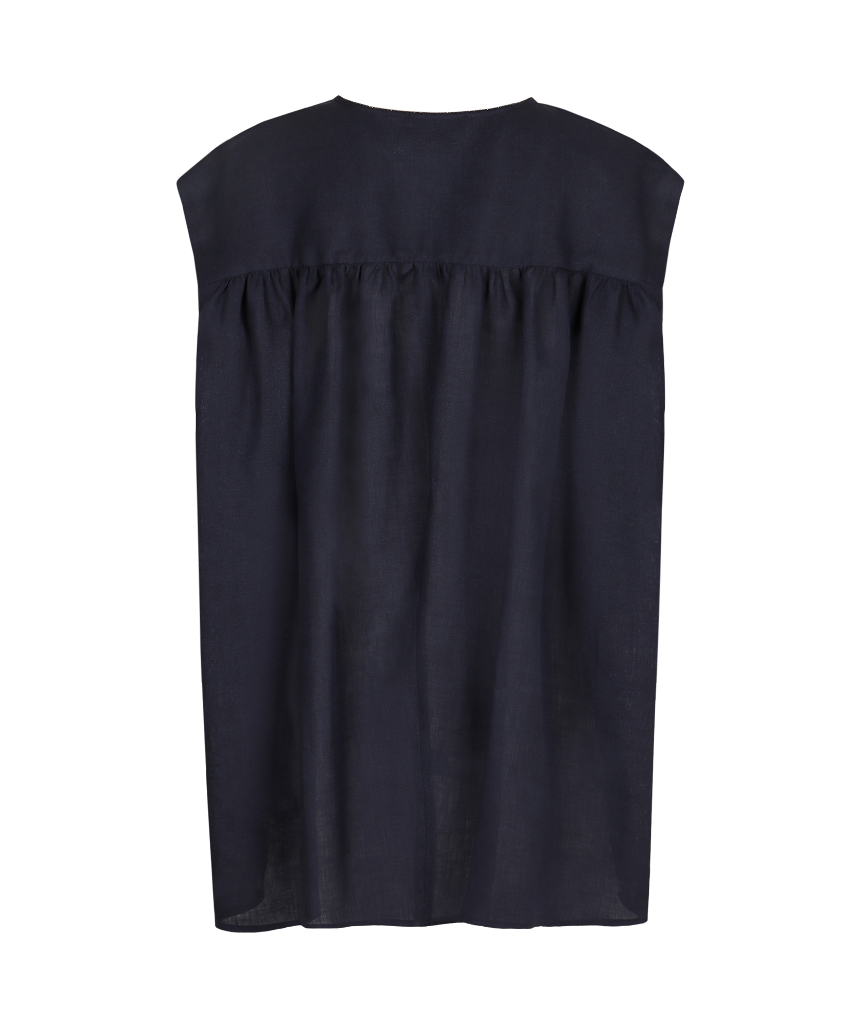 Fabiana Filippi Loose V-neck Sleeveless Top In Black