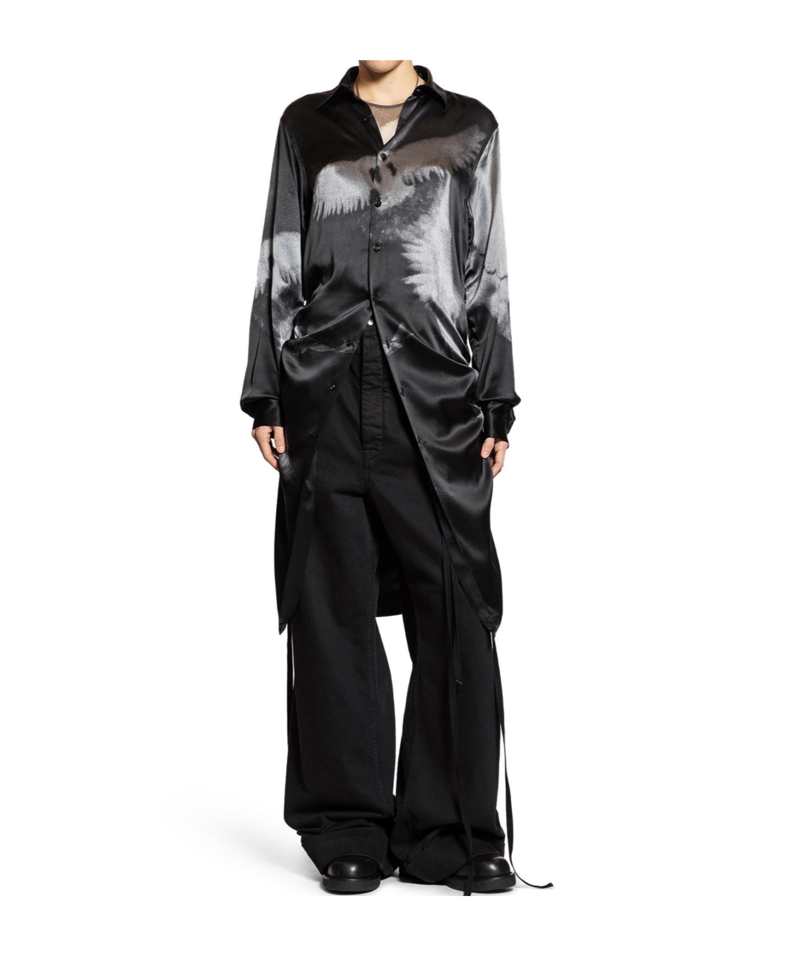 Ann Demeulemeester Long Sleeve Shirt In Multi