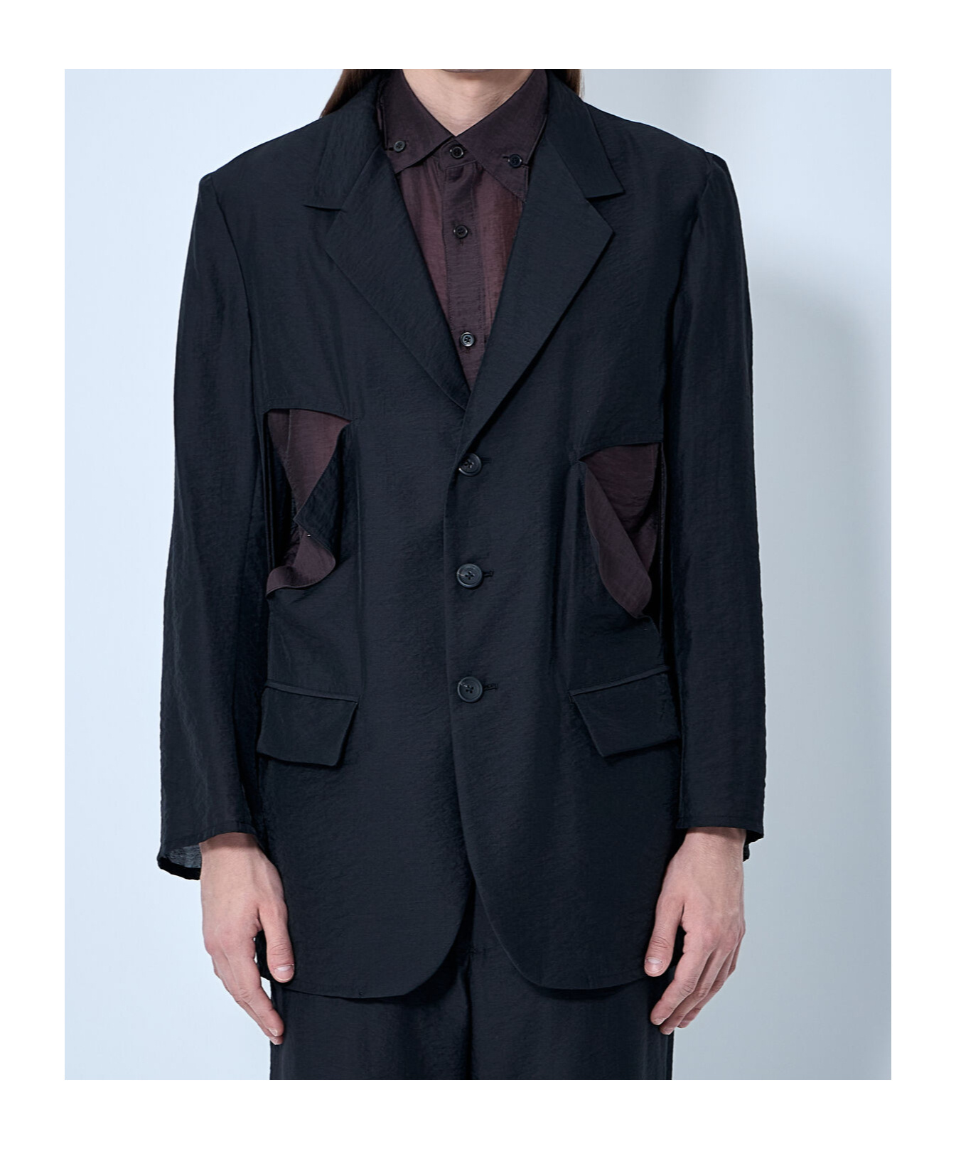 Yohji Yamamoto Single-breasted Blazer In Black