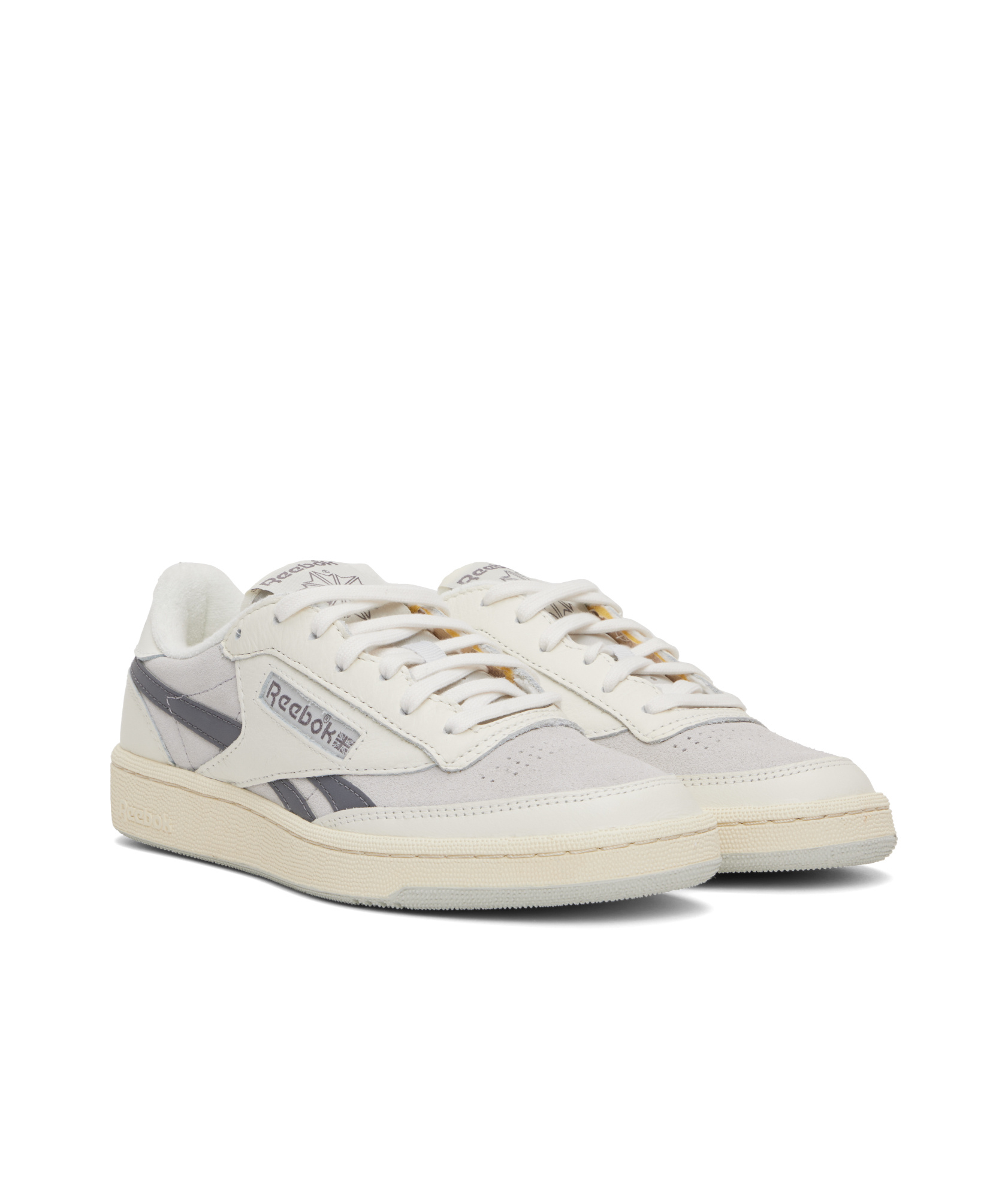 Reebok Off-white & Gray Club C Revenge Vintage Ii Sneakers In Gray