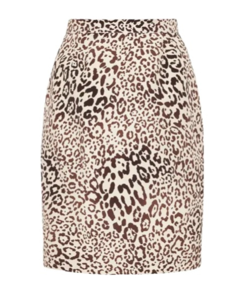 Alessandra Rich Minirock Aus Seide Mit Leoparden-print In Nude