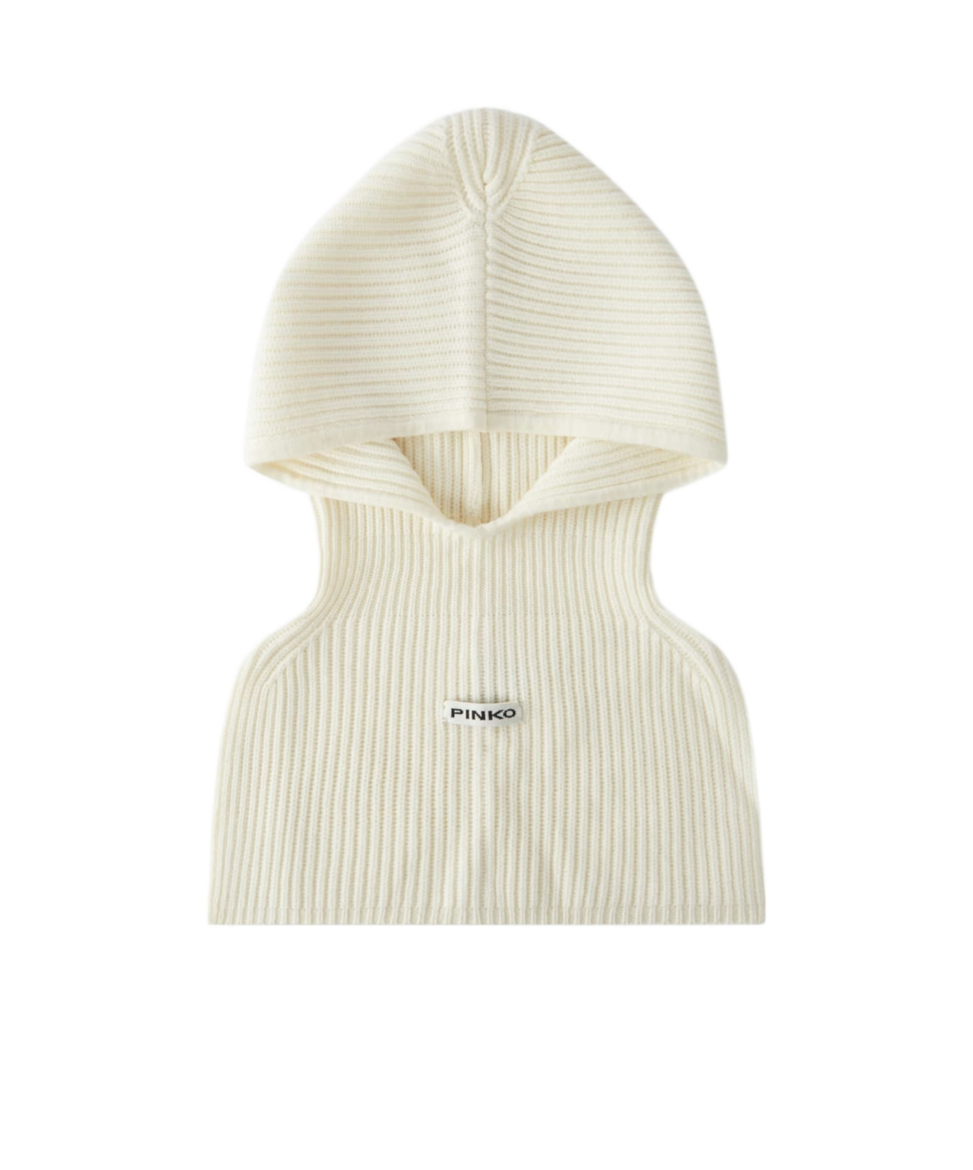 Pinko Ribbed Balaclava Hat In Nude