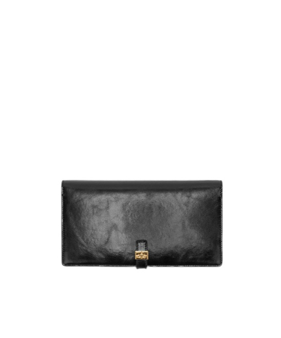 Ganni Sue Slim Long Wallet In Black