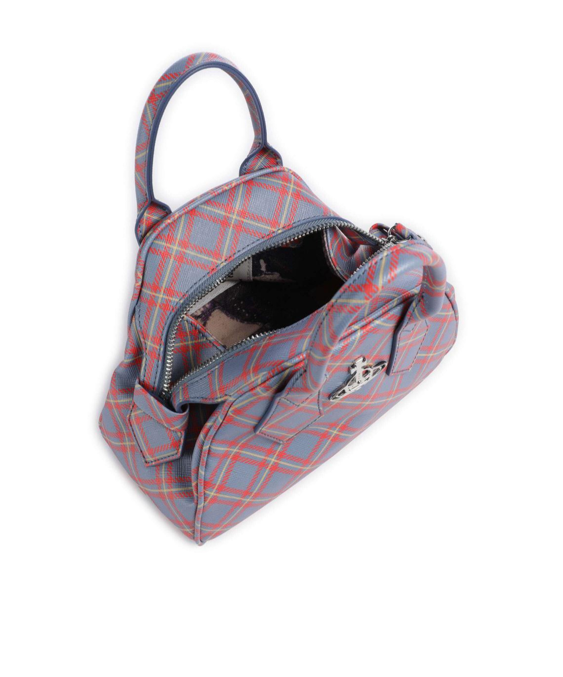 Vivienne Westwood Yasmine Saffiano Printed Small Crossbody Bag In Multicolor