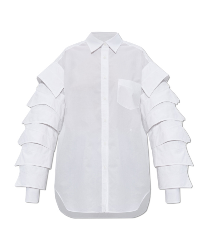 Moschino Cotton Muslin Shirt Multi Collars In White
