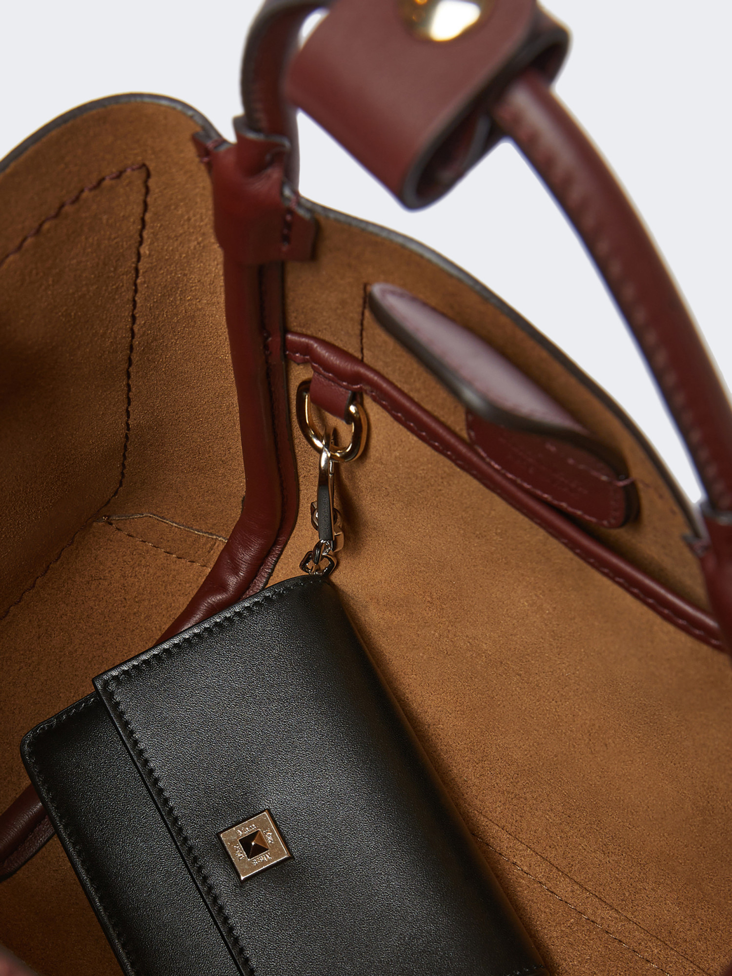 Max Mara Extra-small Leather Marine Bag In Red