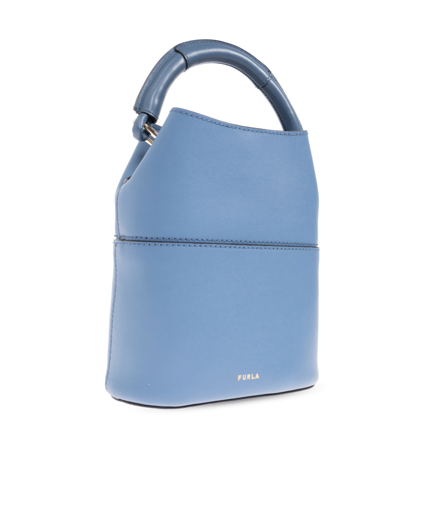 Furla Sfera Leather Tote Bag In Blue