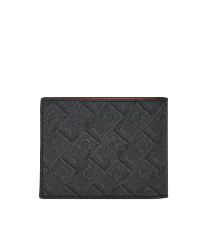 Ferragamo Double-fold Wallet In Black