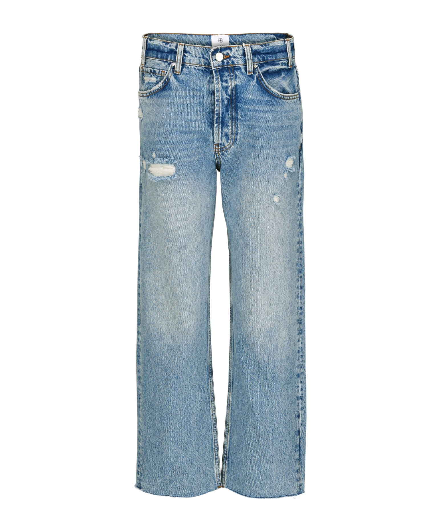 Anine Bing Pierced Detail Denim Pants
