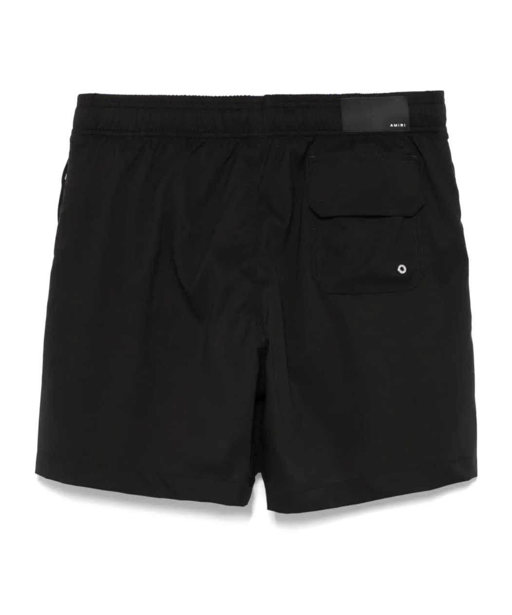 Amiri Starburst Straight-leg Mid-length Logo-print Swim Shorts In Black