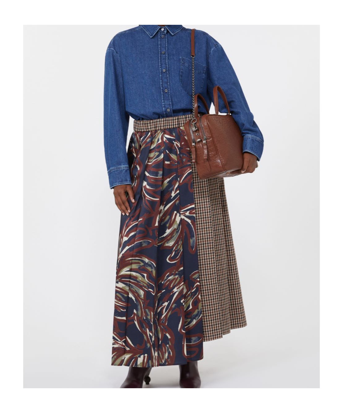 Weekend Max Mara Large Nappa Leather Boston Bag In Brown