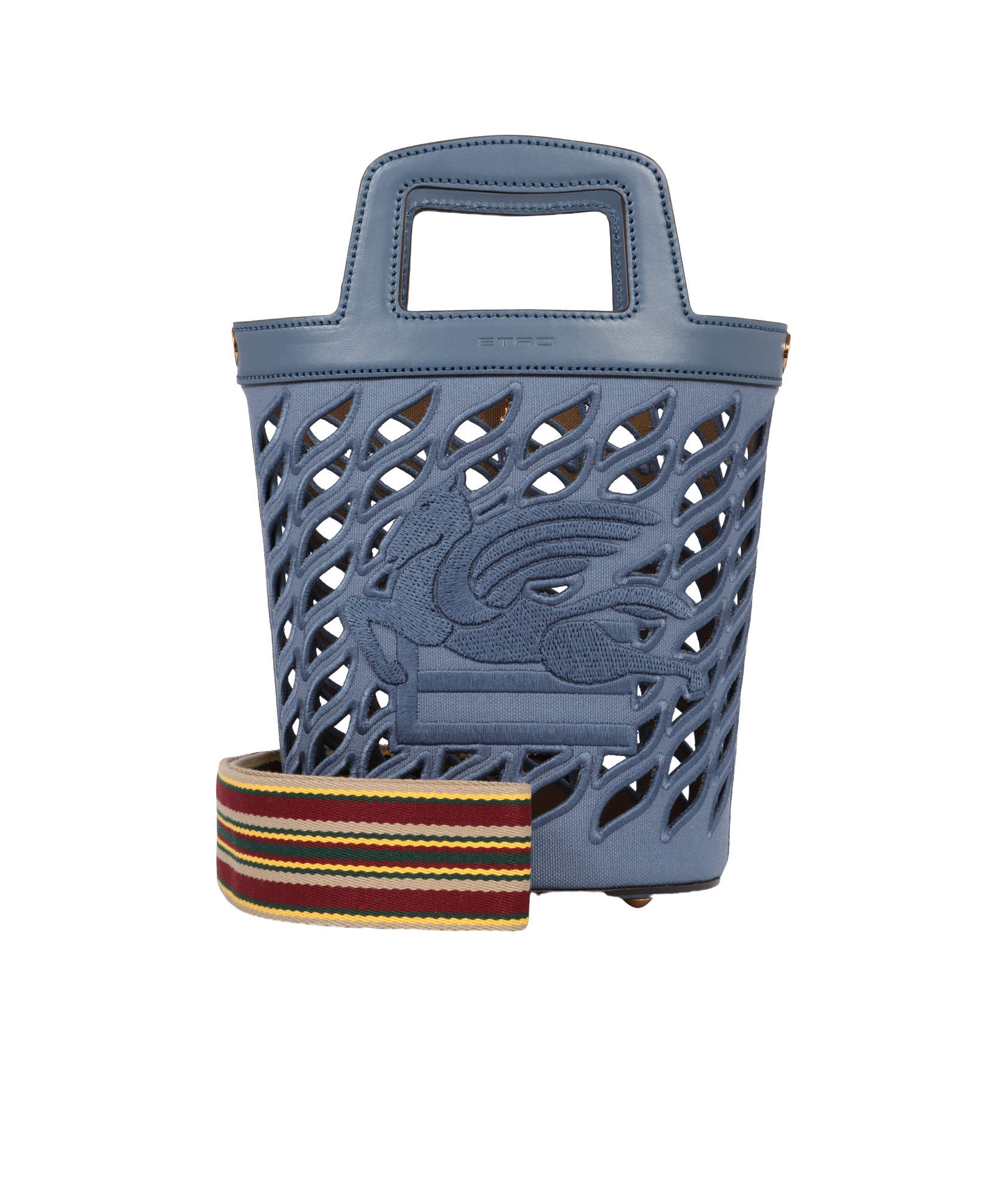 Etro Logo Shoulder Bag In Blue
