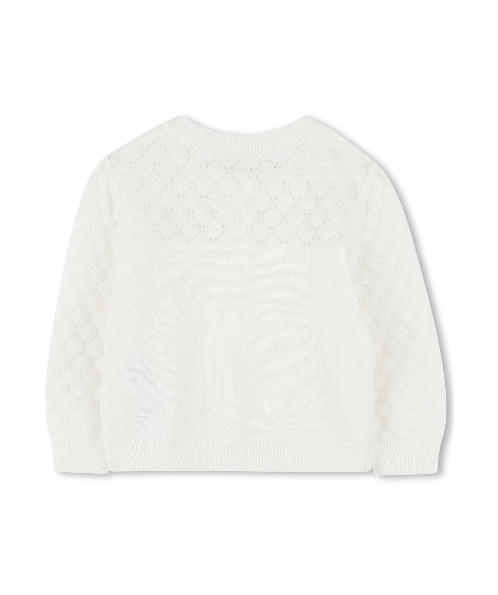Chloé Logo-plaque Knit Cardigan In White