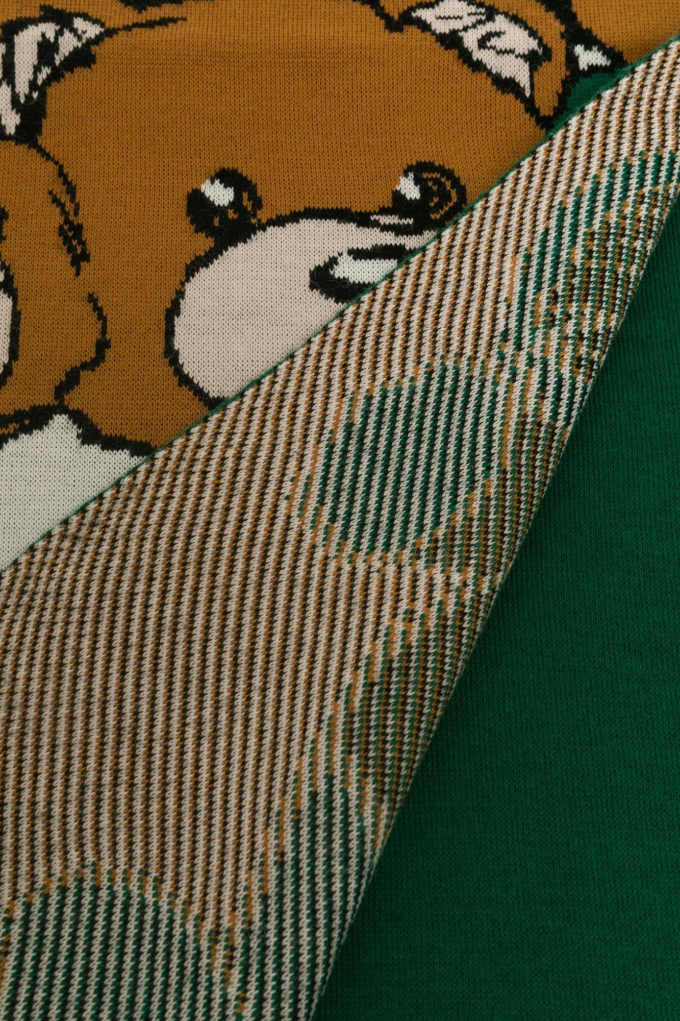 Moschino Teddy Bear Pattern Scarf In Green