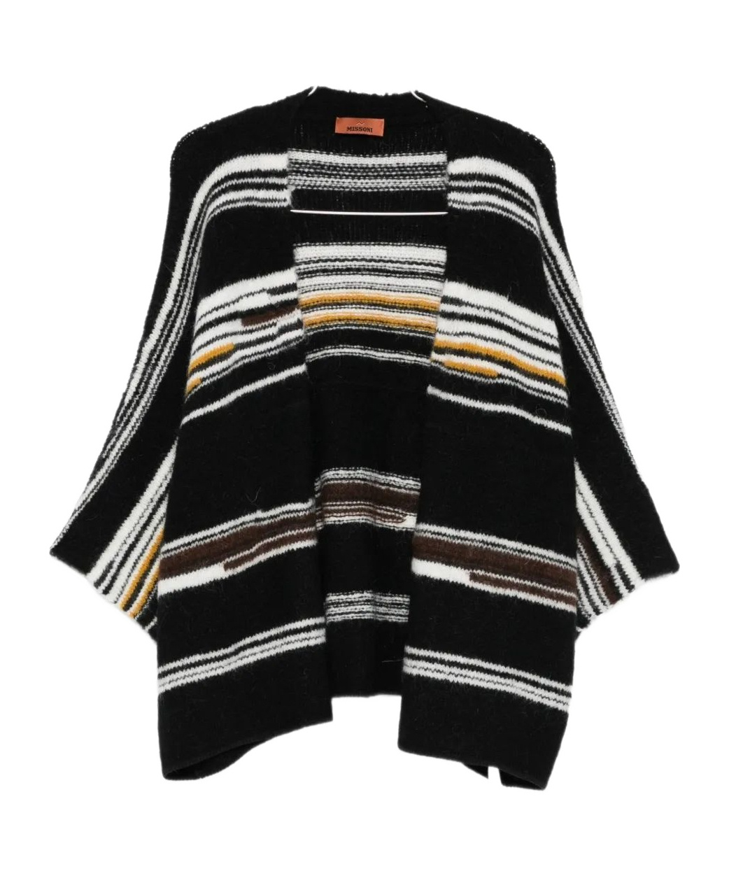 Missoni V-neck Knitted Maxi Cardigan In Black