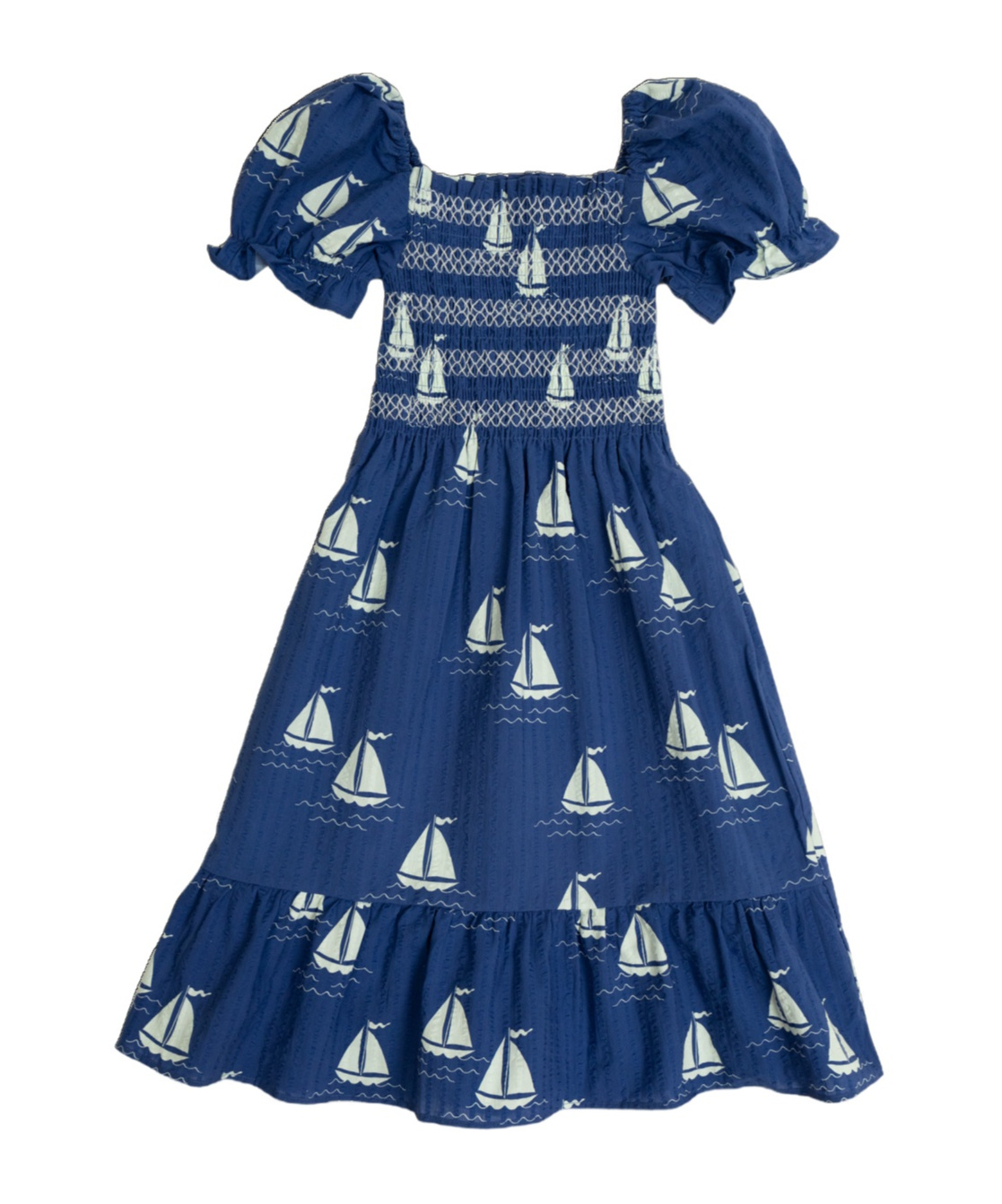 Mini Rodini Pattern Dress In Blue