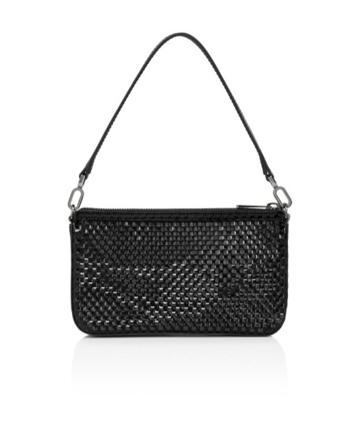 Shop Christian Louboutin Zippered Shoulder Bag In Black