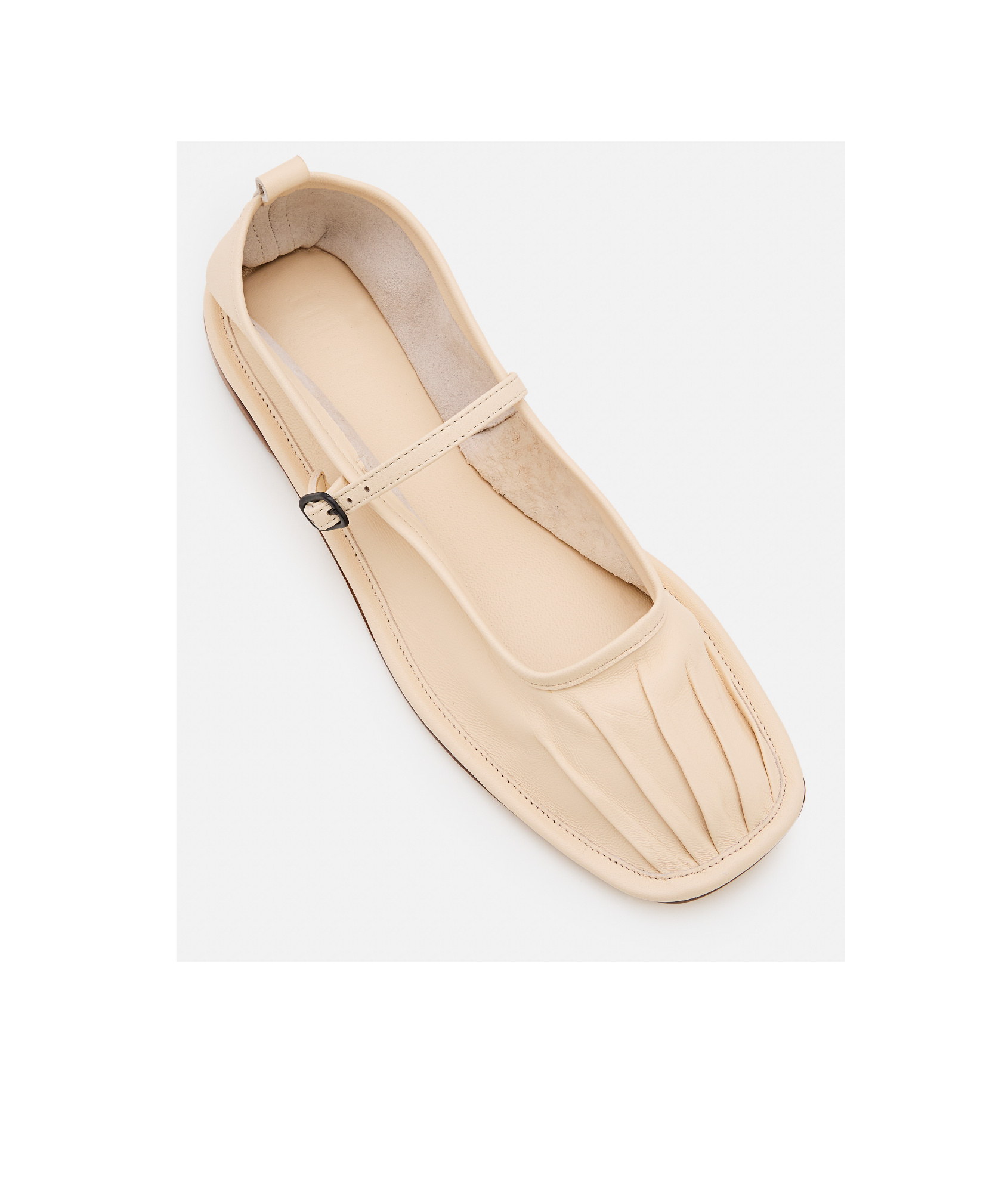 Hereu Off-white Dansa Ballerina Flats In Nude