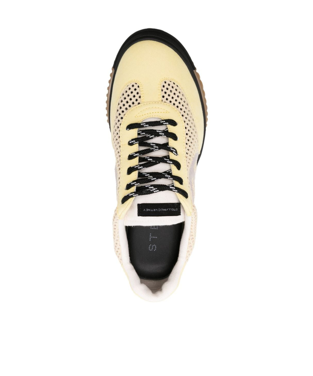 Stella Mccartney Yellow S-wave Sport Mesh Paneled Sneakers In Multicolor
