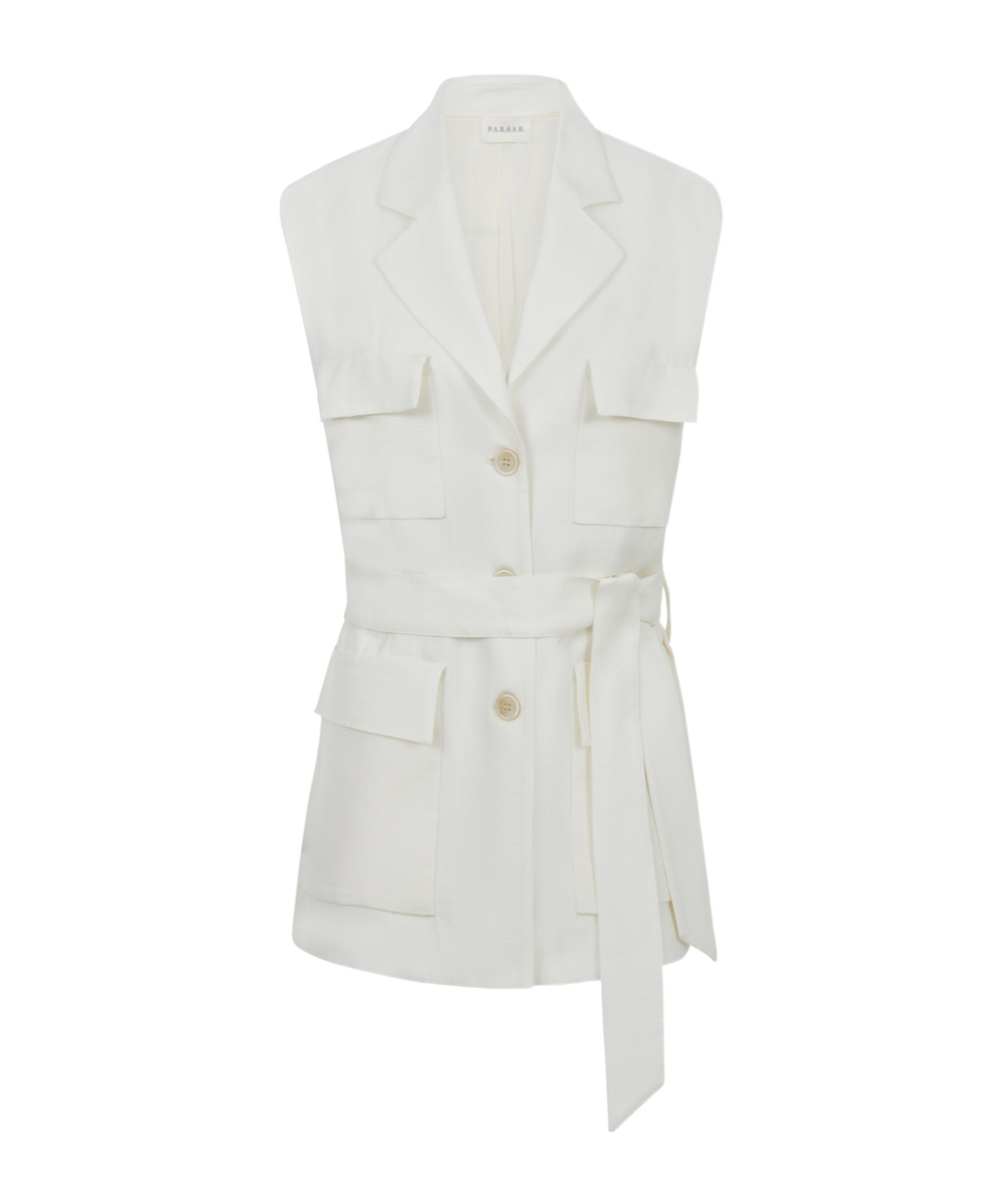 P.a.r.o.s.h Gilet With Belt In White