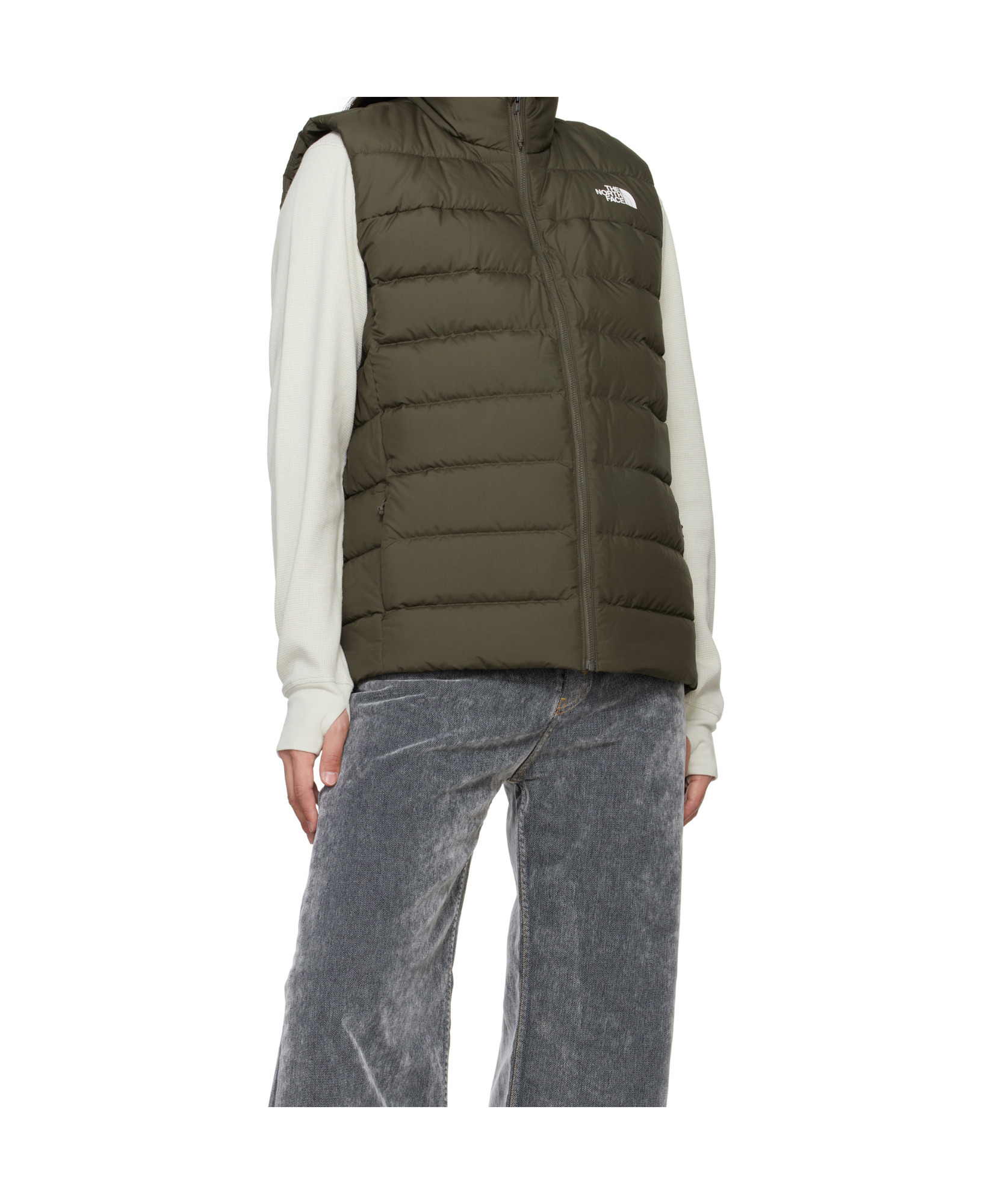 The North Face Mens Aconcagua 3 Vest In New Taupe Green