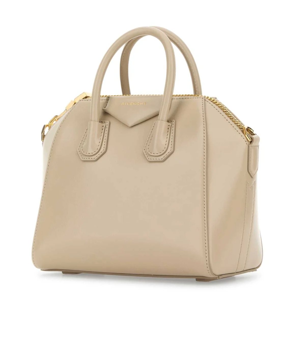Givenchy Women Sand Leather Mini Antigona Handbag In Natural Beige