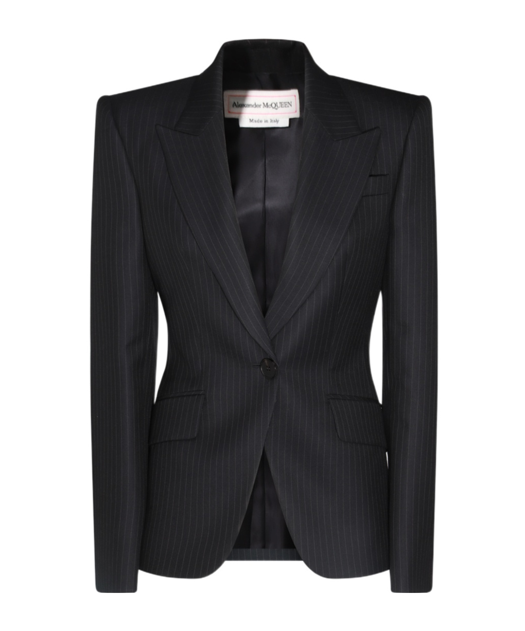Alexander Mcqueen Blazer Jacket In Gray