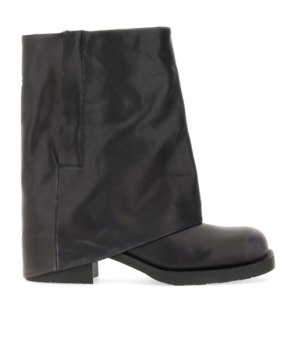 Ash Tijuana Draped Black Calf Leather Ankle Boots In Black