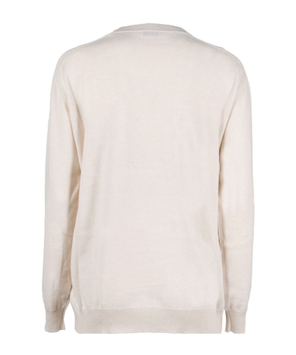 Brunello Cucinelli Embellished Ribbed Sweater In White