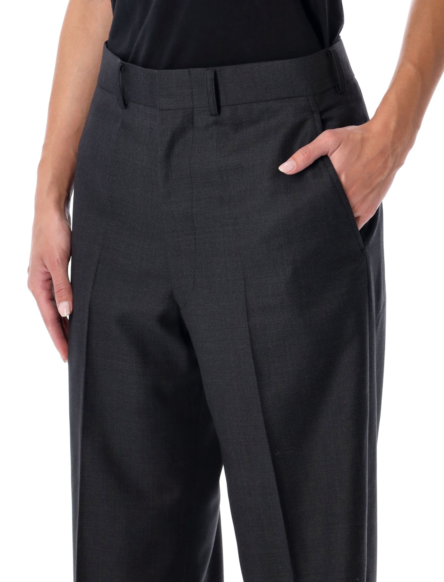 Junya Watanabe Tailored Wool Trousers In Black