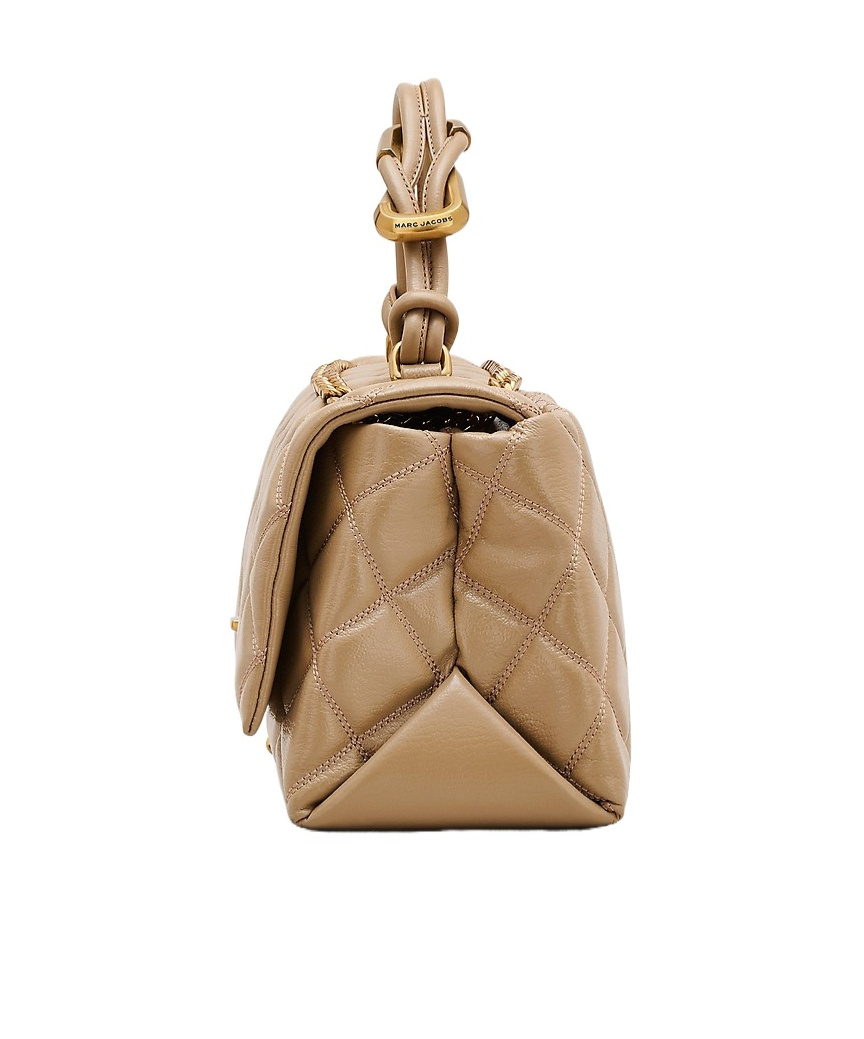 Marc Jacobs The Dual Chain Diamond Quilted Convertible Leather Shoulder Bag