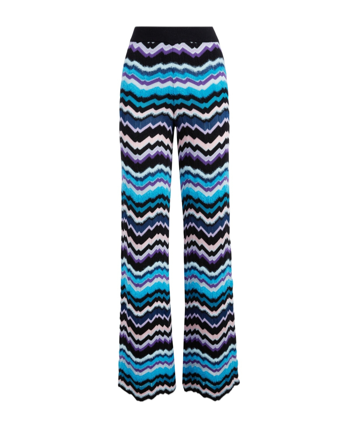 Missoni Knitted Flared Pants In Blue
