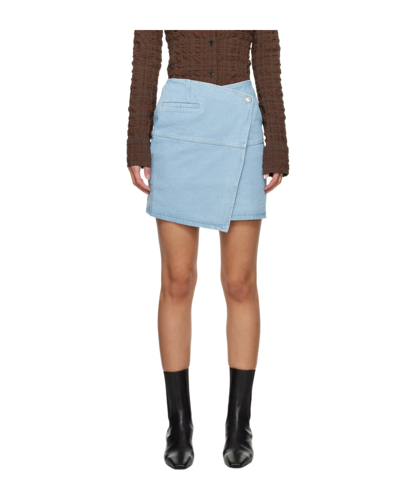 NANUSHKA WRAP DENIM SKIRT 