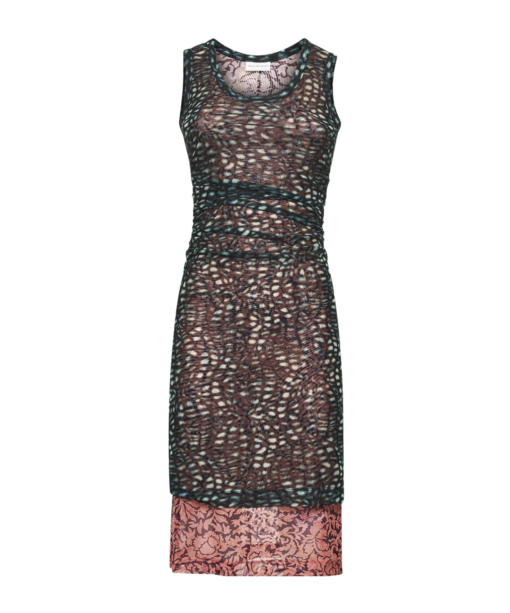 Dries Van Noten Layered Sleeveless Dress In Black