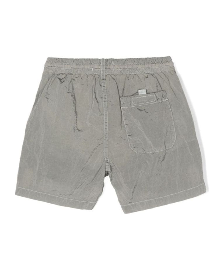 Stone Island Compass-motif Swim Shorts In Gray
