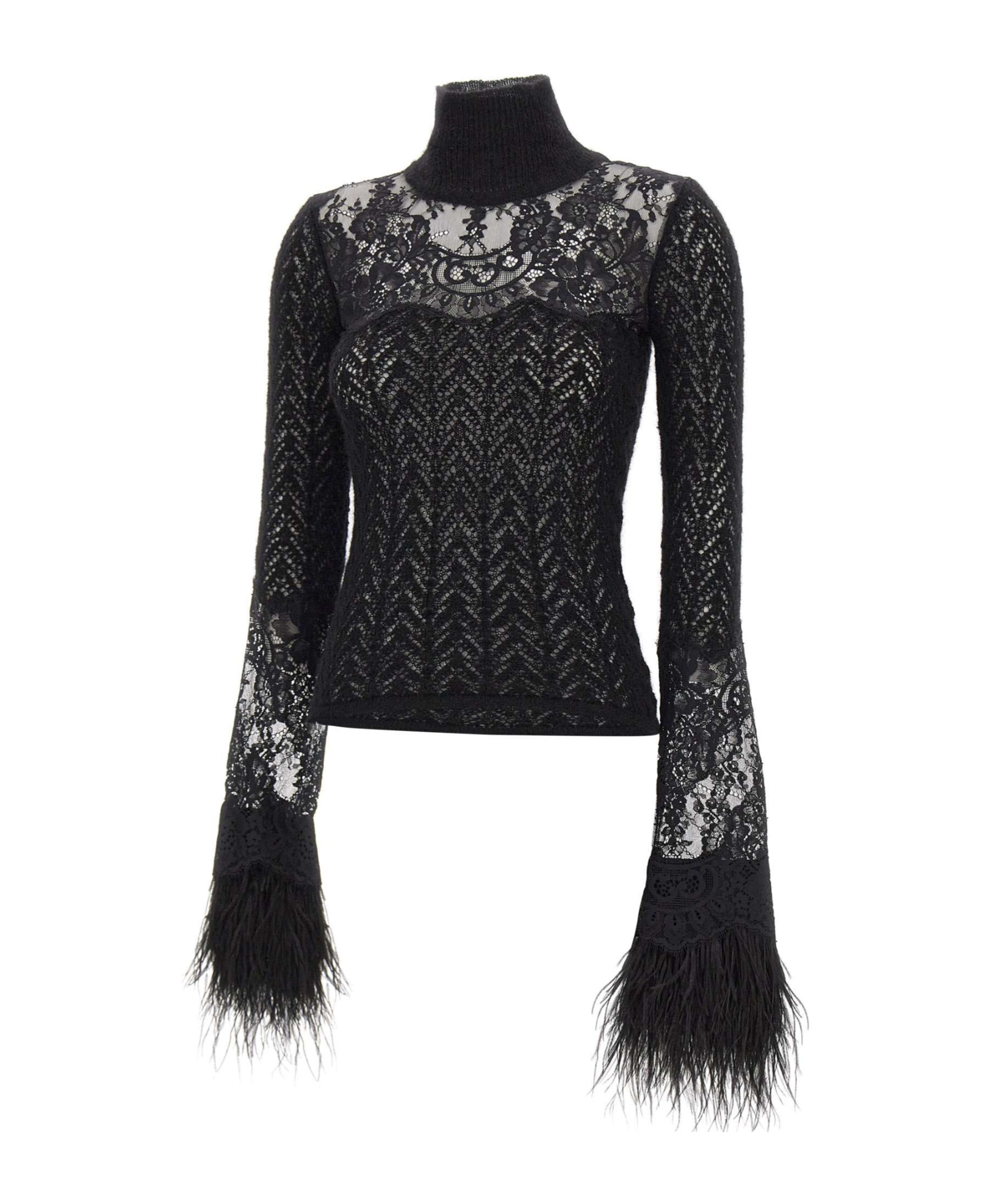 Blumarine Turtleneck Sweater In Black